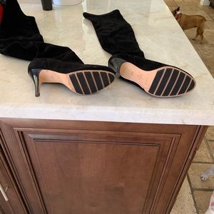 Cole Haan black suede thigh high boots